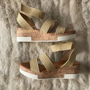 Bella Vita Platform Espadrille Style Sandal